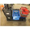 Image 2 : Assorted Plastic Crates & Grocery Baskets