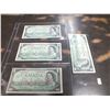 Image 1 : Four 1967 Canadian One Dollar Bills