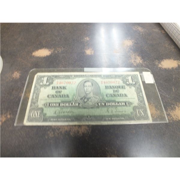 1937 Canadian Dollar Bill