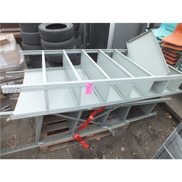 Two Metal Storage Shelves