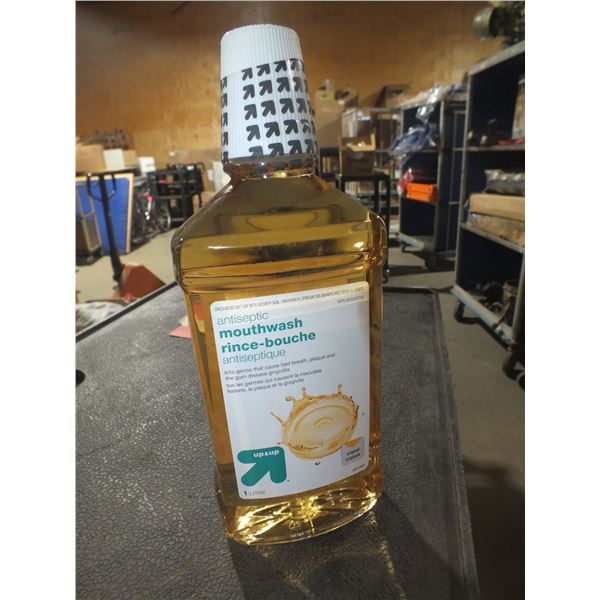 Three 1 liter Bottles Of Antiseptic Mouthwash