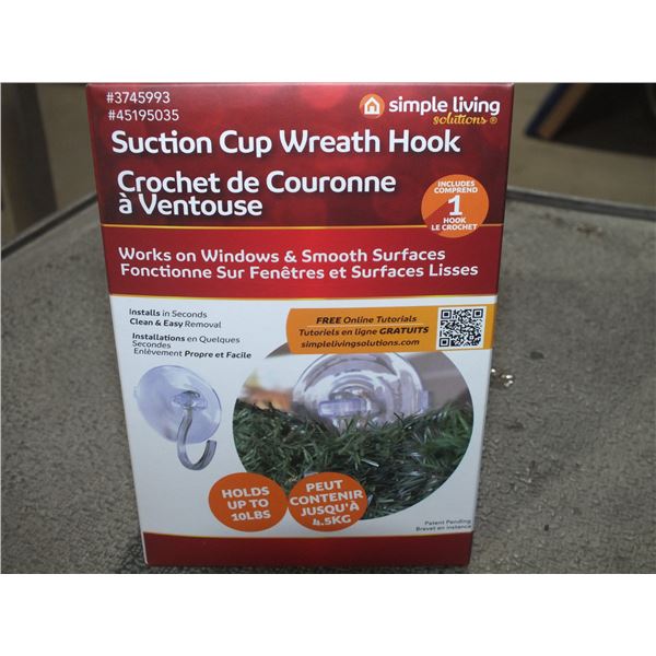 6 Suction Cup Wreath Hooks