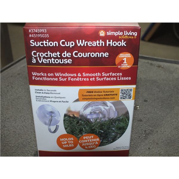6 Suction Cup Wreath Hooks