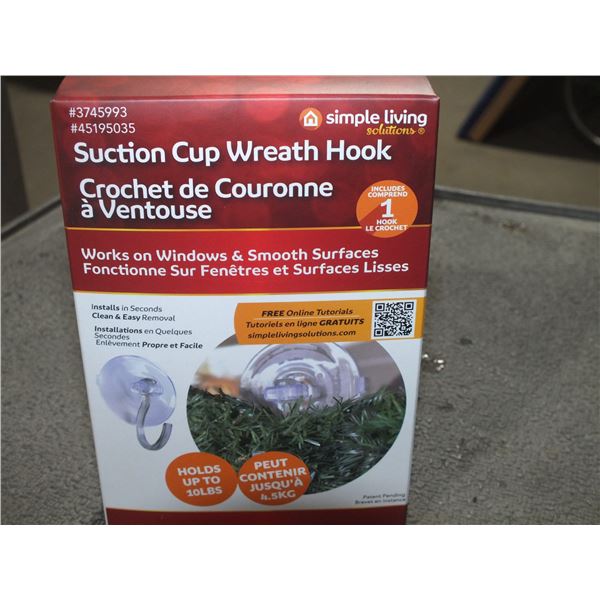 6 Suction Cup Wreath Hooks