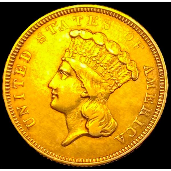 1854-O $3 Gold Piece