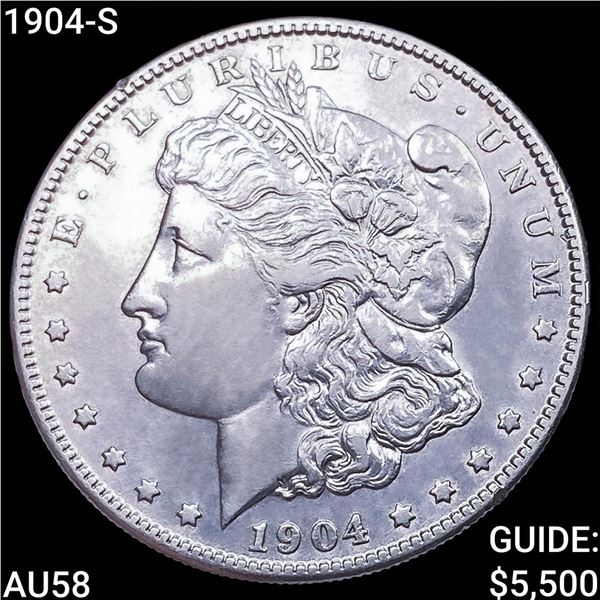 1904-S Morgan Silver Dollar CHOICE AU