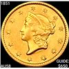 Image 1 : 1851 Rare Gold Dollar CHOICE AU