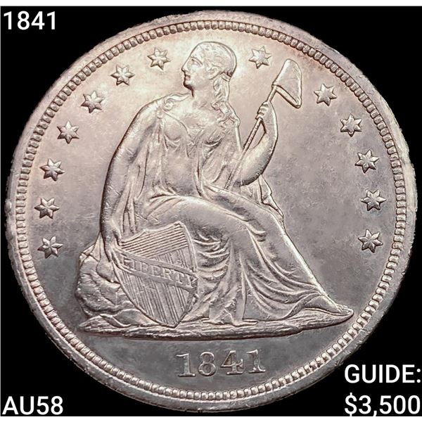 1841 Seated Liberty Dollar CHOICE AU