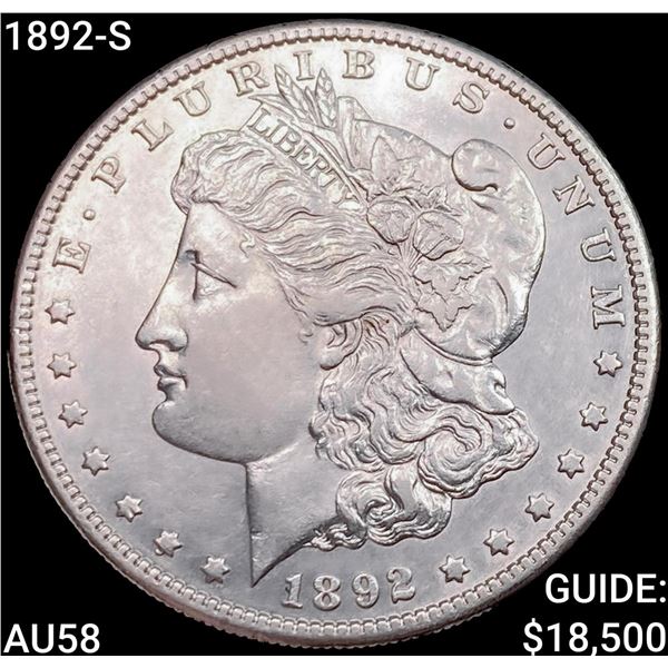 1892-S Morgan Silver Dollar CHOICE AU