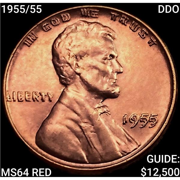 1955/55 DDO Wheat Cent CHOICE BU RD
