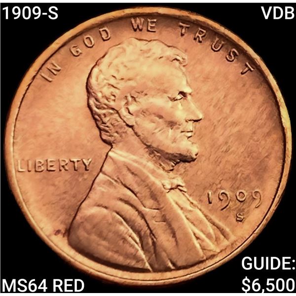 1909-S VDB Wheat Cent CHOICE BU RD