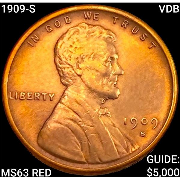 1909-S VDB Wheat Cent CHOICE BU RD