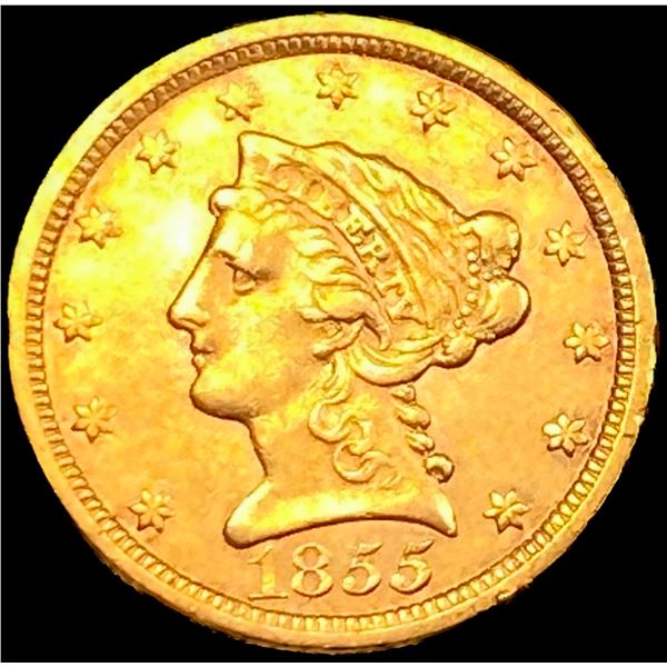 1855 $2.50 Gold Quarter Eagle