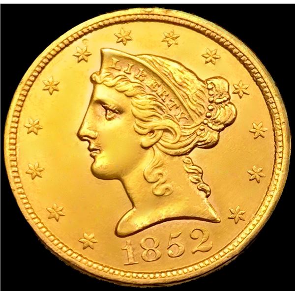 1852 $5 Gold Half Eagle