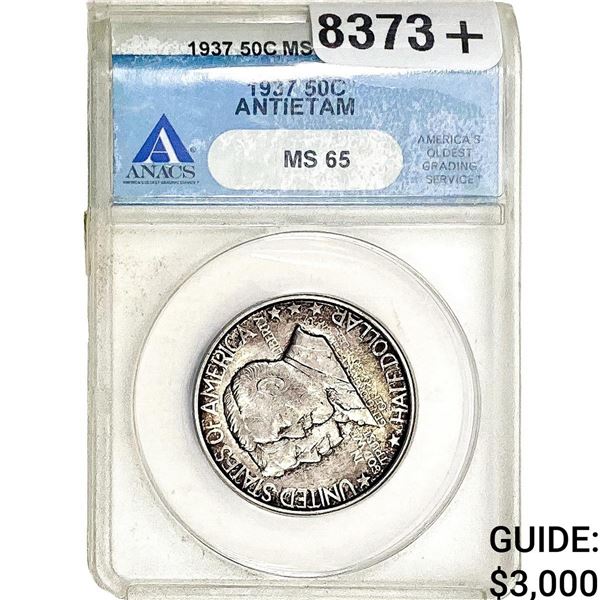 1937 Antietam Half Dollar ANACS MS65