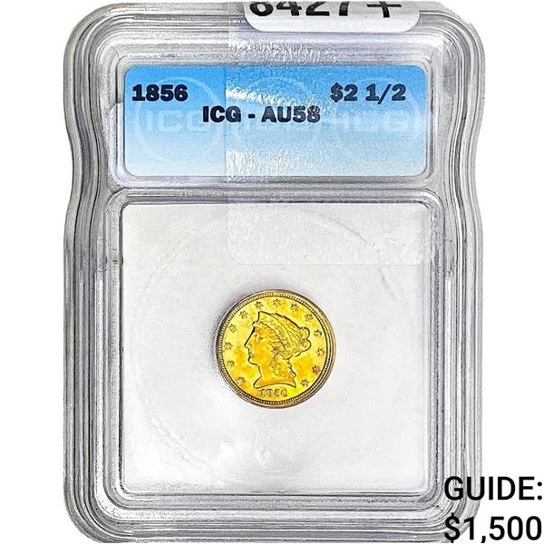 1856 $2.50 Gold Quarter Eagle ICG AU58