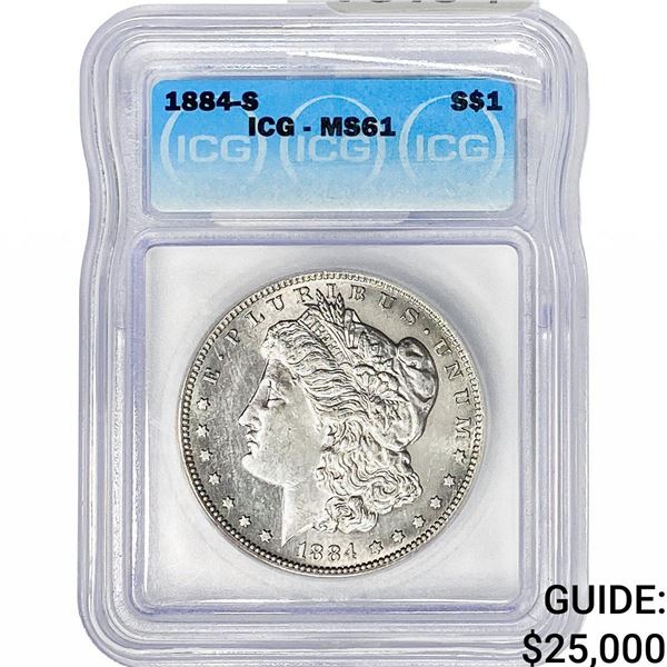 1884-S Morgan Silver Dollar ICG MS61