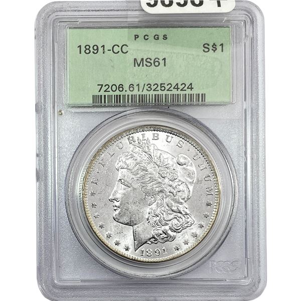 1891-CC Morgan Silver Dollar PCGS MS61