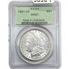 Image 1 : 1891-CC Morgan Silver Dollar PCGS MS61
