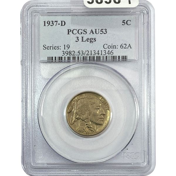 1937-D Buffalo Nickel PCGS AU53