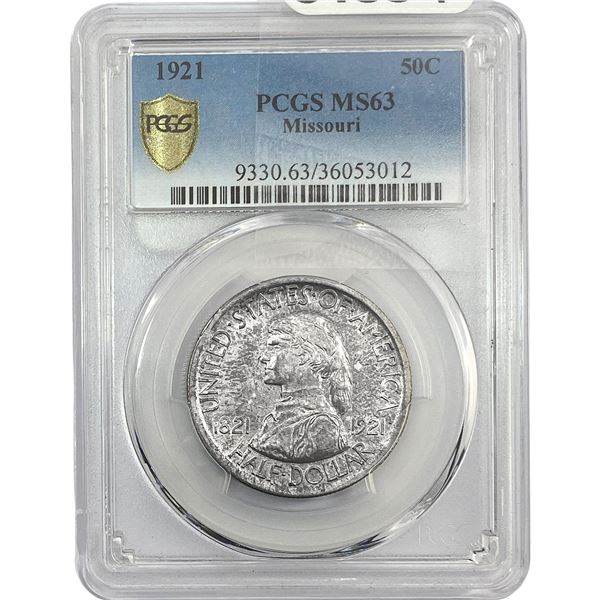 1921 Missouri Half Dollar PCGS MS63