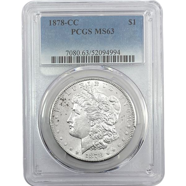 1878-CC Morgan Silver Dollar PCGS MS63