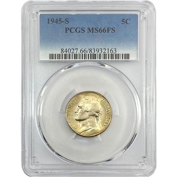 1945-S Jefferson Nickel PCGS MS66 FS