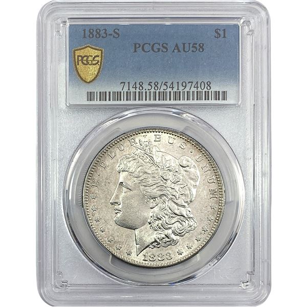 1883-S Morgan Silver Dollar PCGS AU58