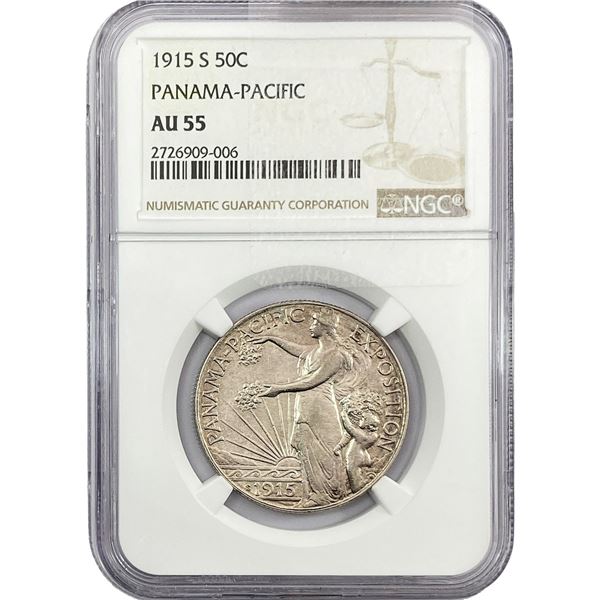 1915-S Panama-Pacific Half Dollar NGC AU55