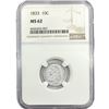 Image 1 : 1833 Capped Bust Dime NGC MS62