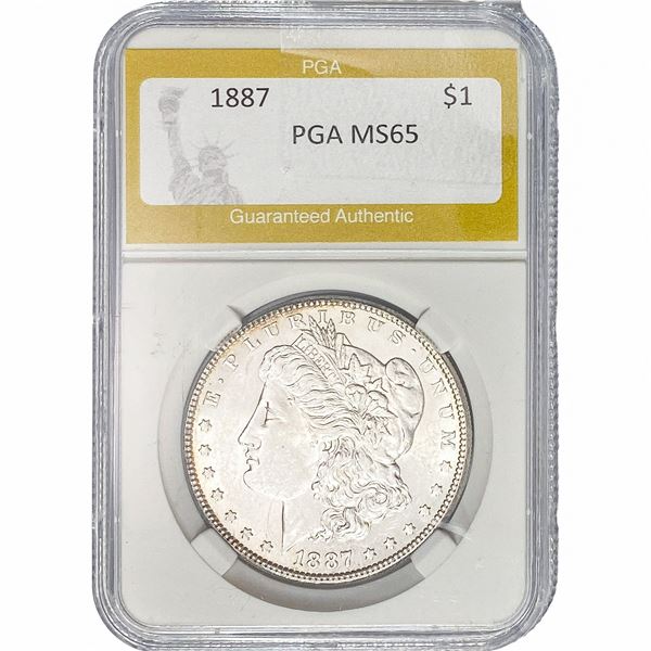 1887 Morgan Silver Dollar PGA MS65