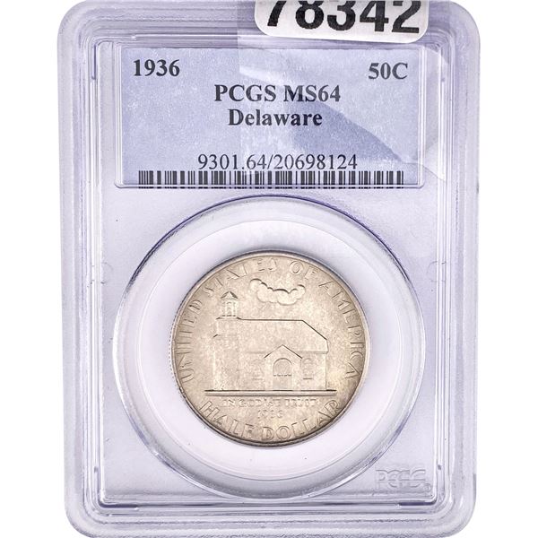1936 Delaware Half Dollar PCGS MS64