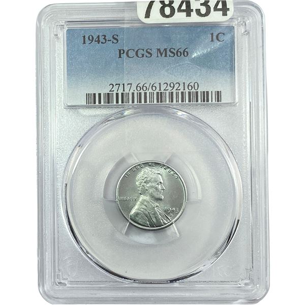 1943-S Wheat Cent PCGS MS66