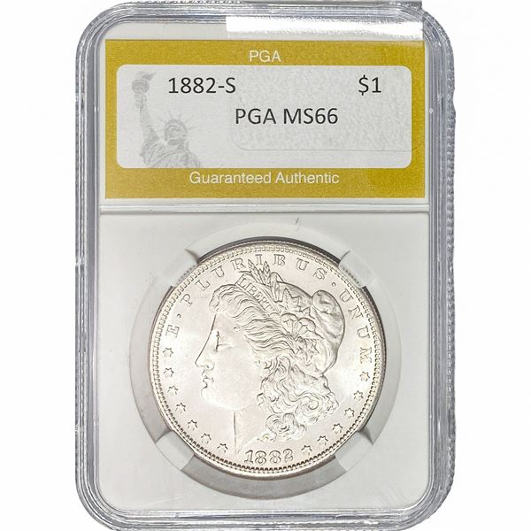 1882-S Morgan Silver Dollar PGA MS66