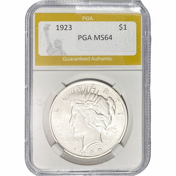 1923 Silver Peace Dollar PGA MS64