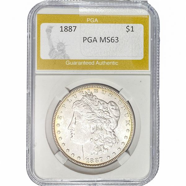 1887 Morgan Silver Dollar PGA MS63