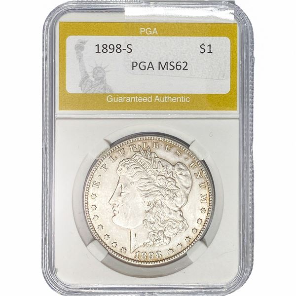 1898-S Morgan Silver Dollar PGA MS62