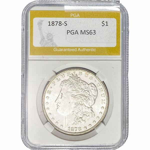 1878-S Morgan Silver Dollar PGA MS63