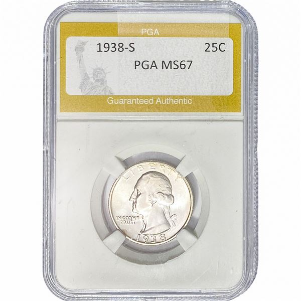 1938-S Washington Silver Quarter PGA MS67