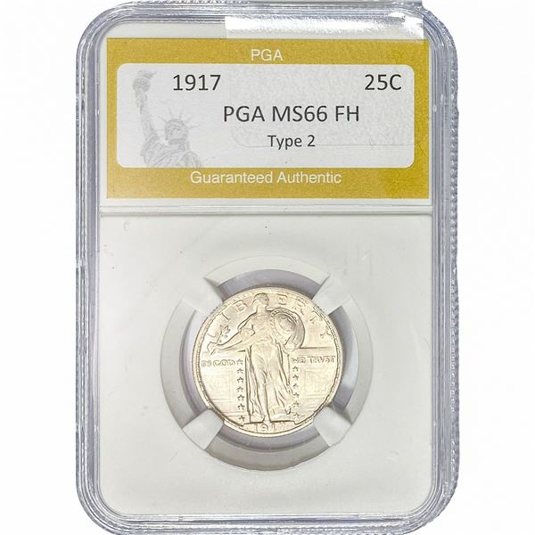 1917 Standing Liberty Quarter PGA MS66 FH Type 2