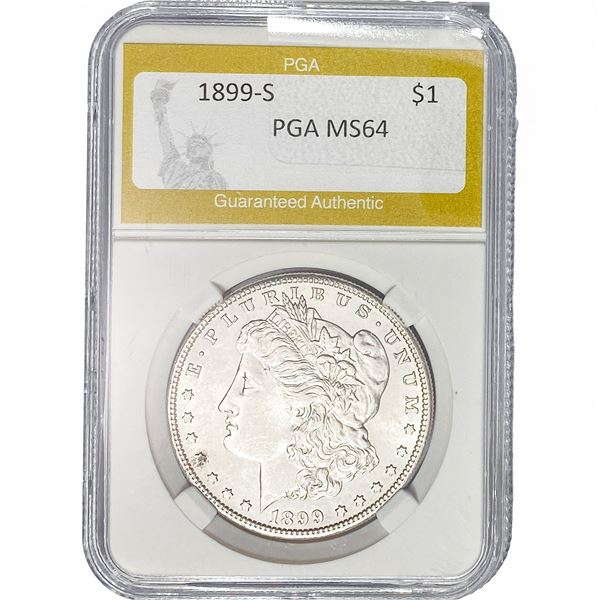 1899-S Morgan Silver Dollar PGA MS64