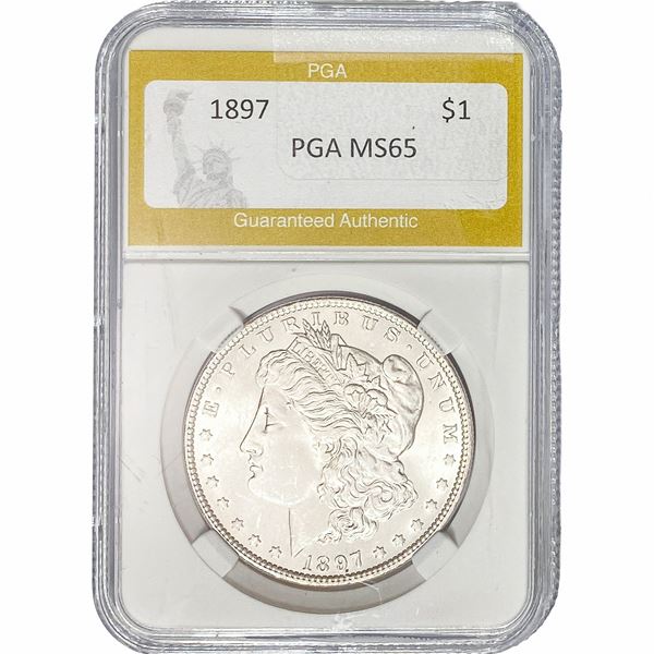 1897 Morgan Silver Dollar PGA MS65