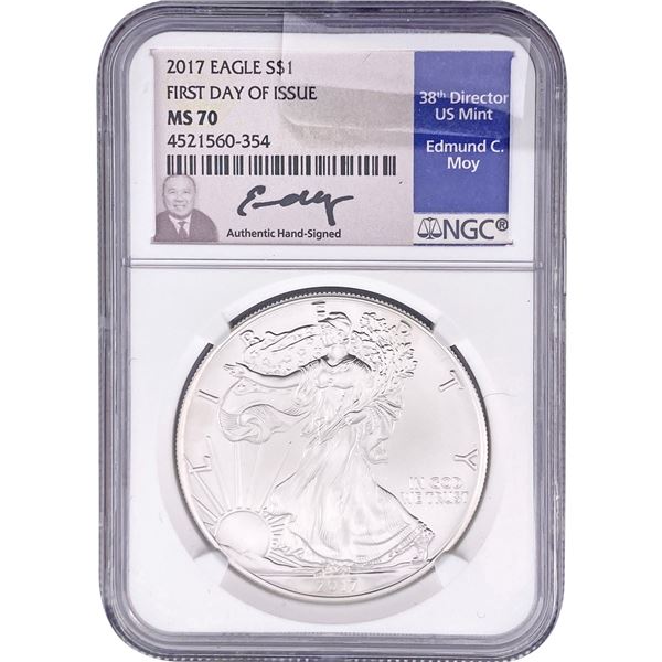 2017 Silver Eagle NGC MS70 Fisrt Day of Issue