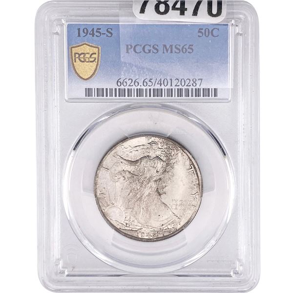 1945-S Walking Liberty Half Dollar PCGS MS65