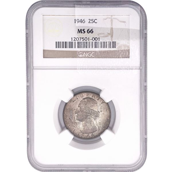 1946 Washington Silver Quarter NGC MS66