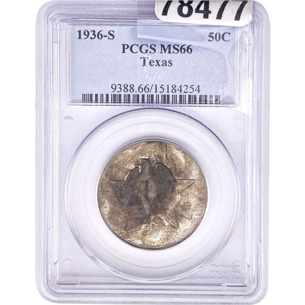 1936-S Texas Half Dollar PCGS MS66