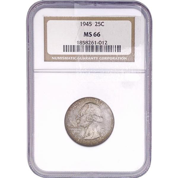 1945 Washington Silver Quarter NGC MS66