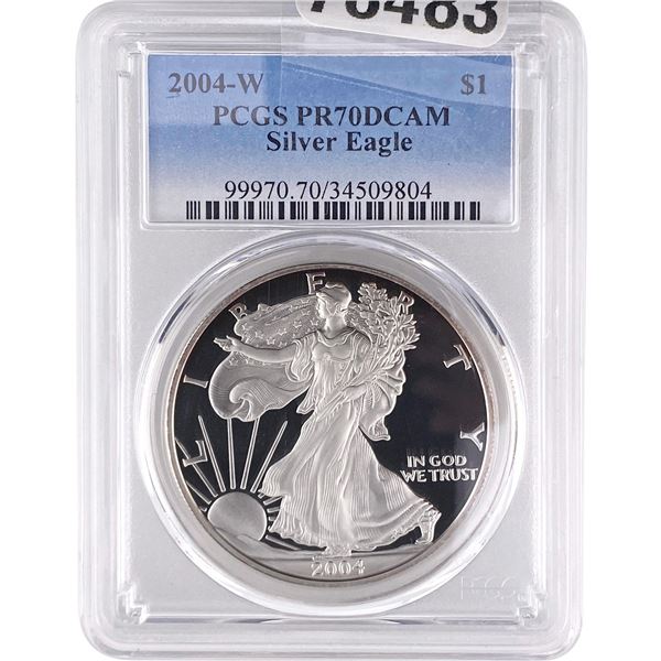 2004-W Silver Eagle PCGS PR70 DCAM