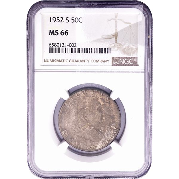 1952 Franklin Half Dollar NGC MS66