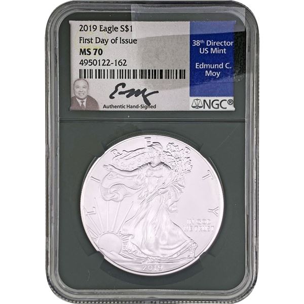 2019 Silver Eagle NGC MS70 First Day of Issue